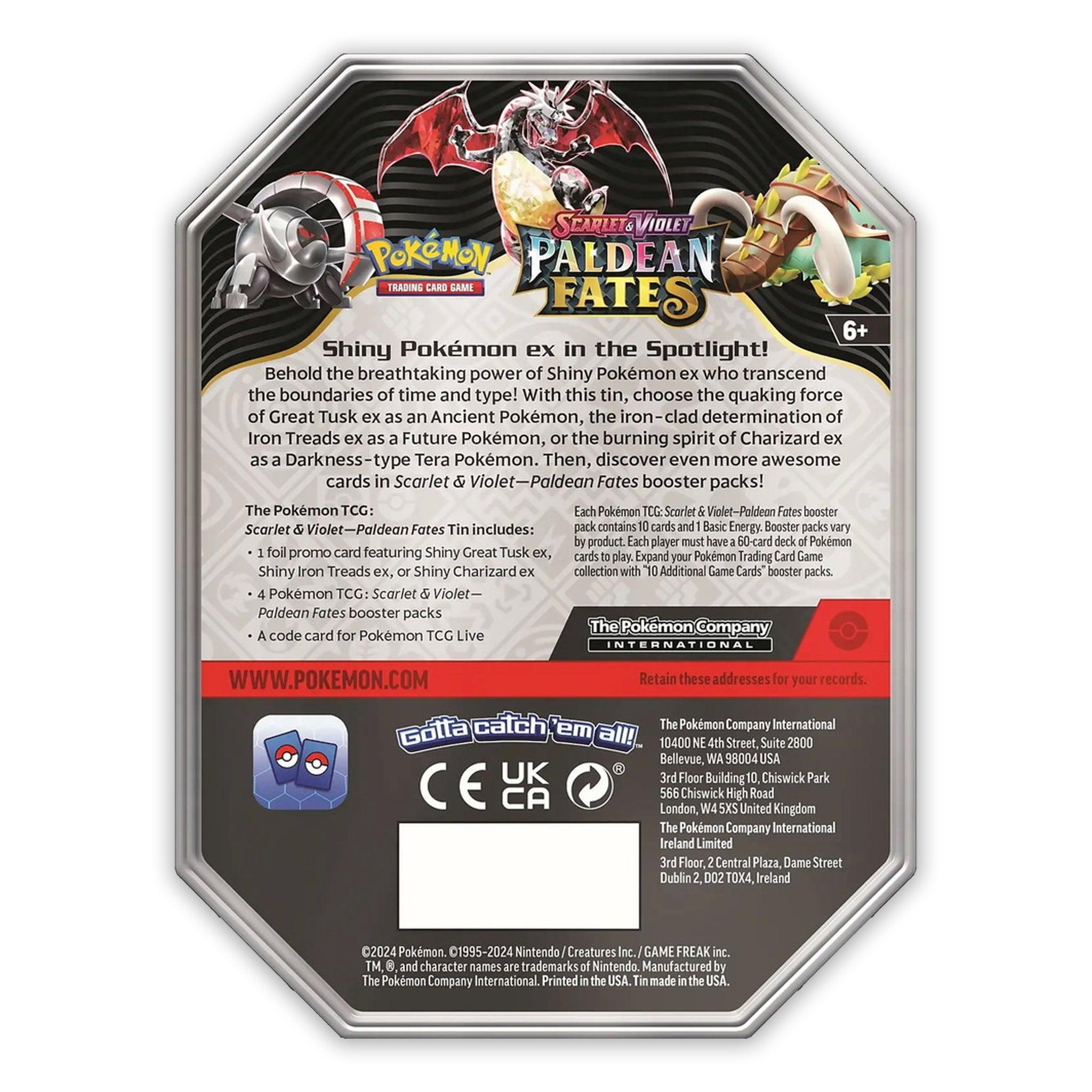 Scarlet & Violet Paldean Fates - Tin - Romulus Games