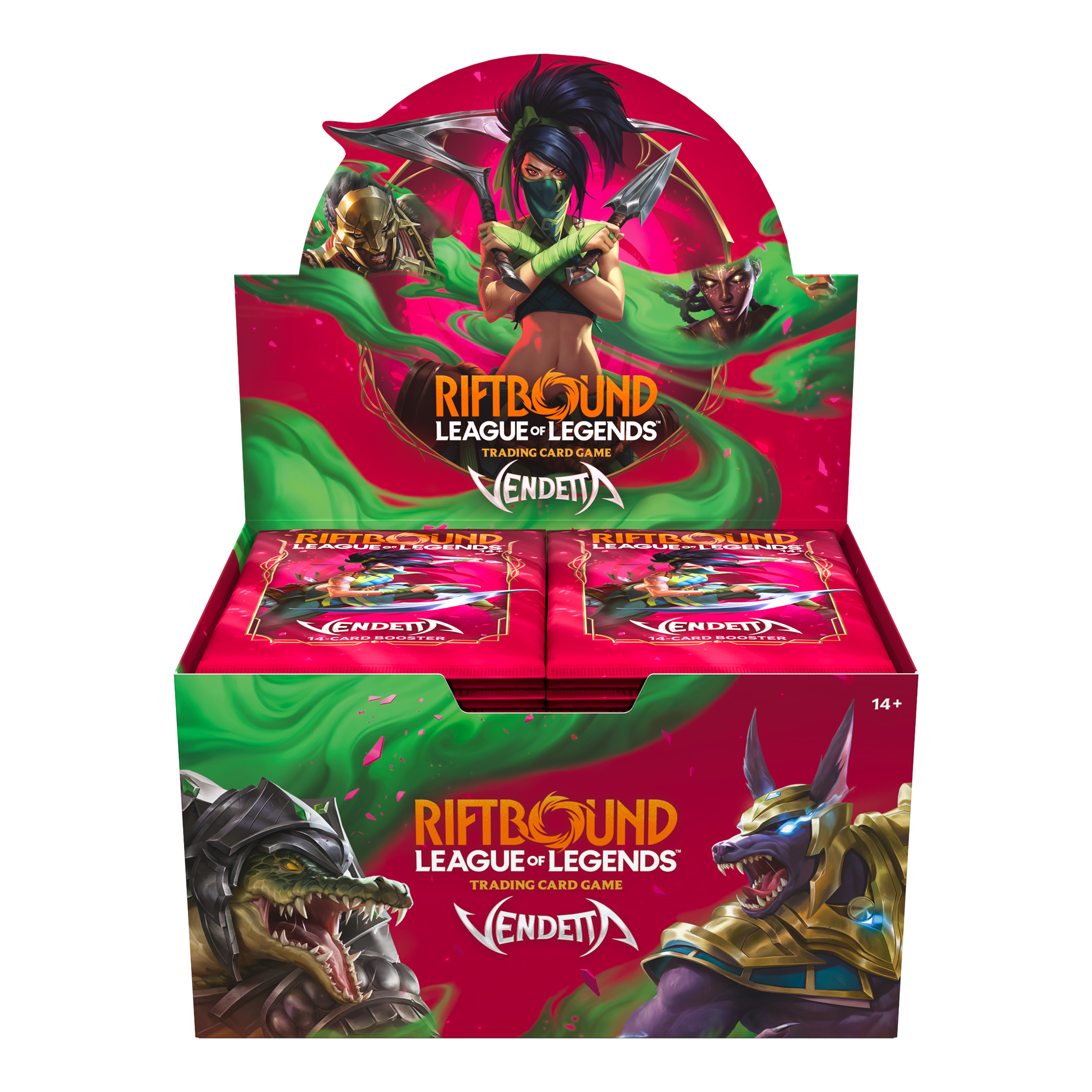 Riftbound League of Legends TCG Vendetta booster box front view