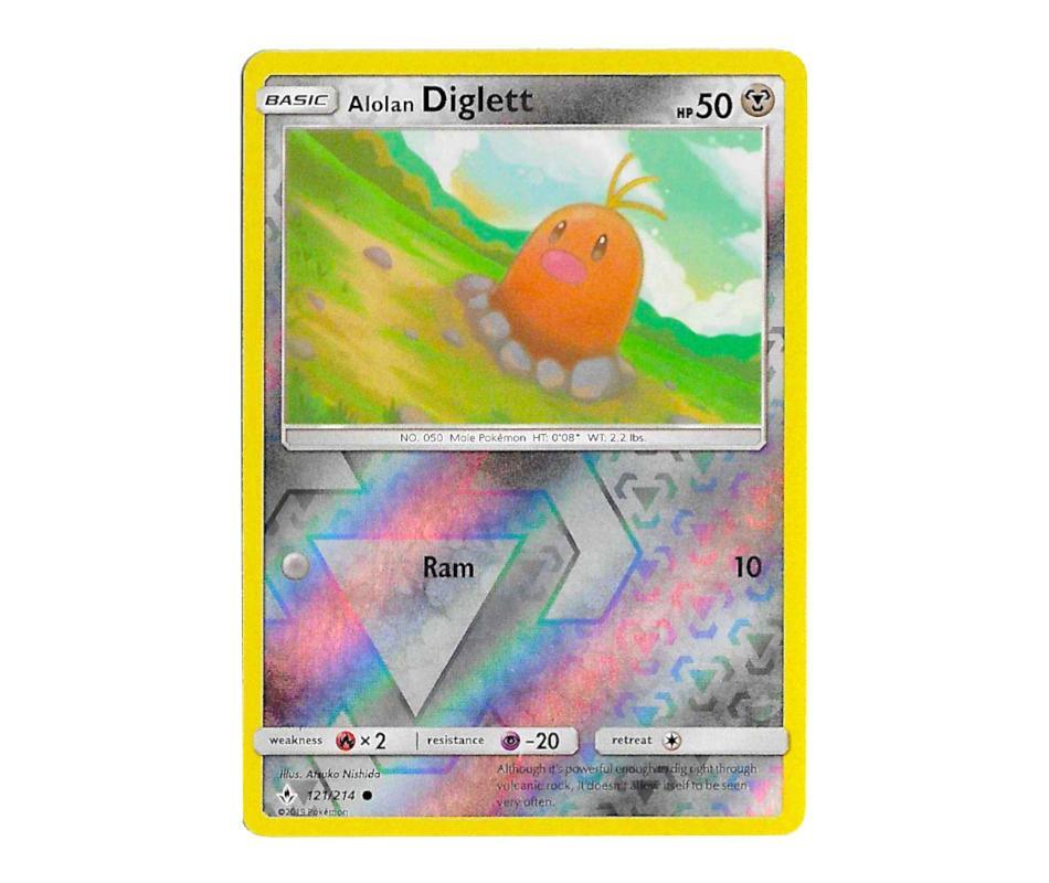 Pokemon TCG: Alolan Diglett 121/214 (Reverse Holo) - Unbroken Bonds Romulus Games Pokemon TCG: Alolan Diglett 121/214 (Reverse Holo) - Unbroken Bonds Romulus Games