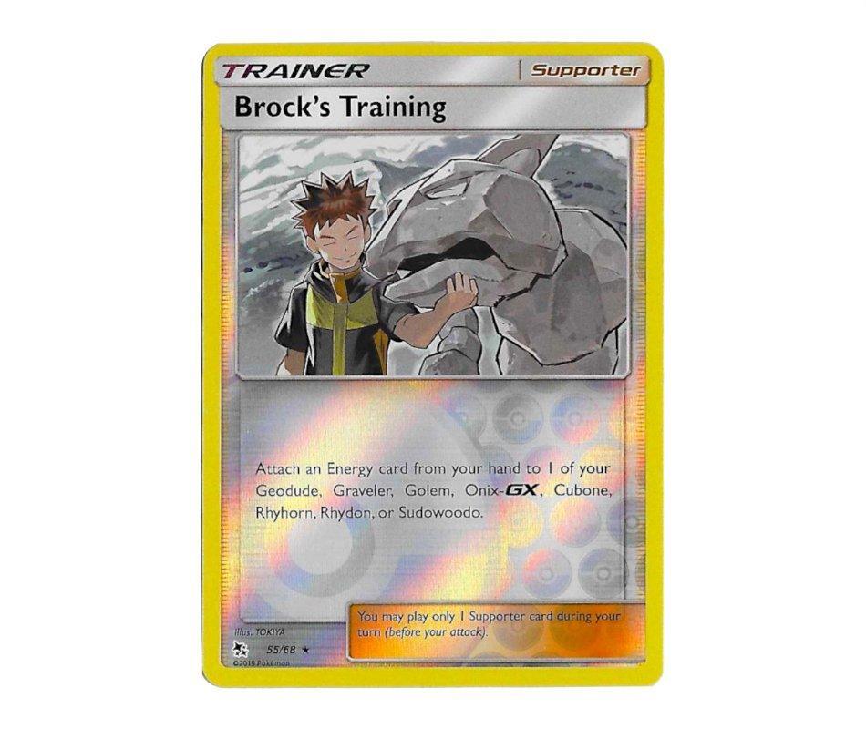 Pokemon TCG: Brock's Training 55/68 (Reverse Holo) - Hidden Fates Romulus Games Pokemon TCG: Brock's Training 55/68 (Reverse Holo) - Hidden Fates Romulus Games