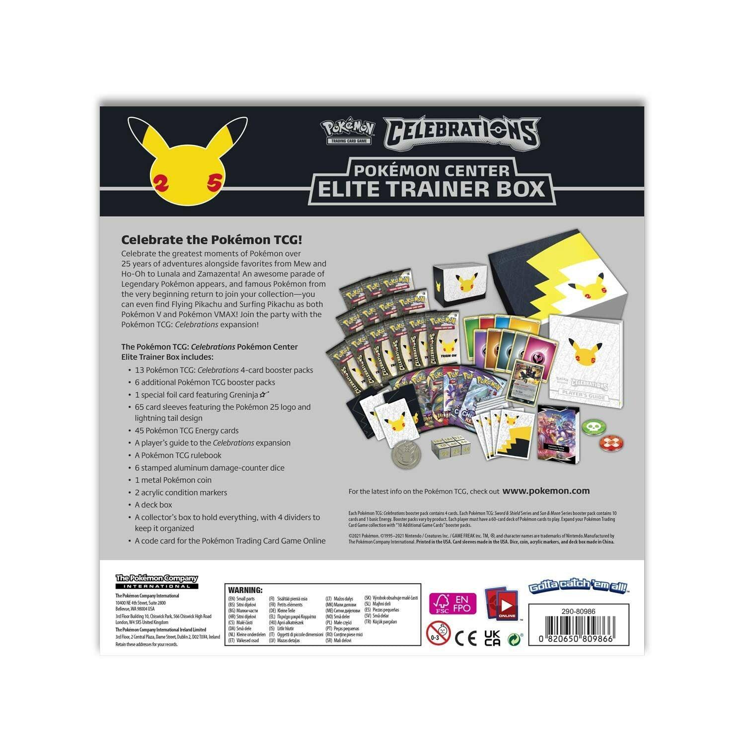 Pokemon: Celebrations - Elite Trainer Box | Romulus Games