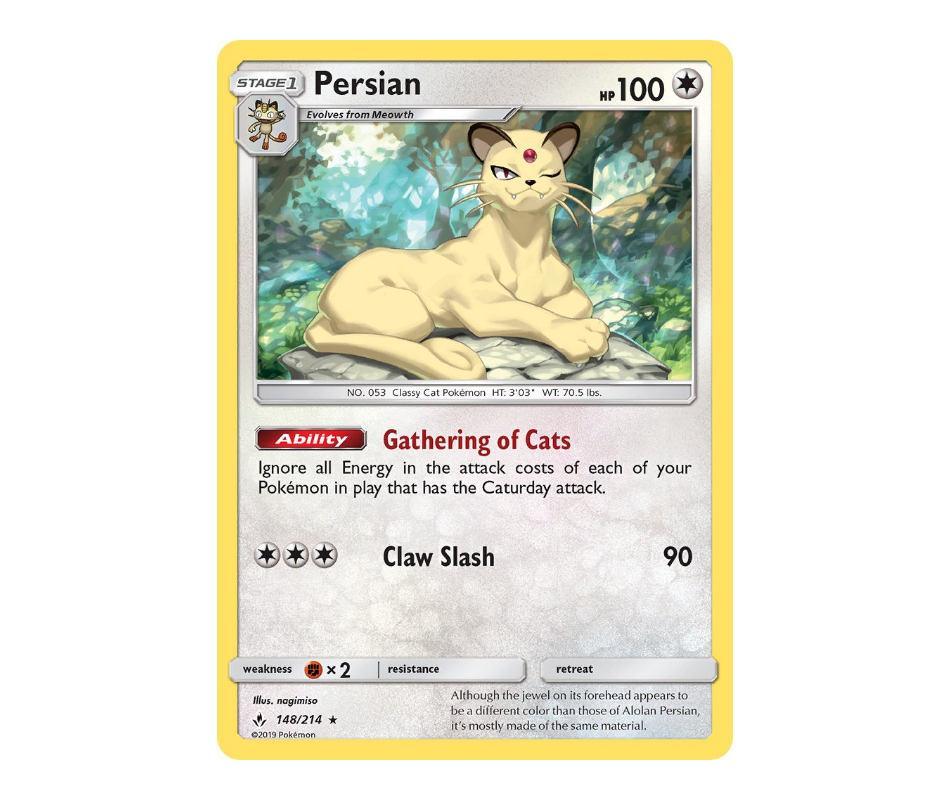 Pokemon TCG: Persian 148/214 - Unbroken Bonds Romulus Games Pokemon TCG: Persian 148/214 - Unbroken Bonds Romulus Games