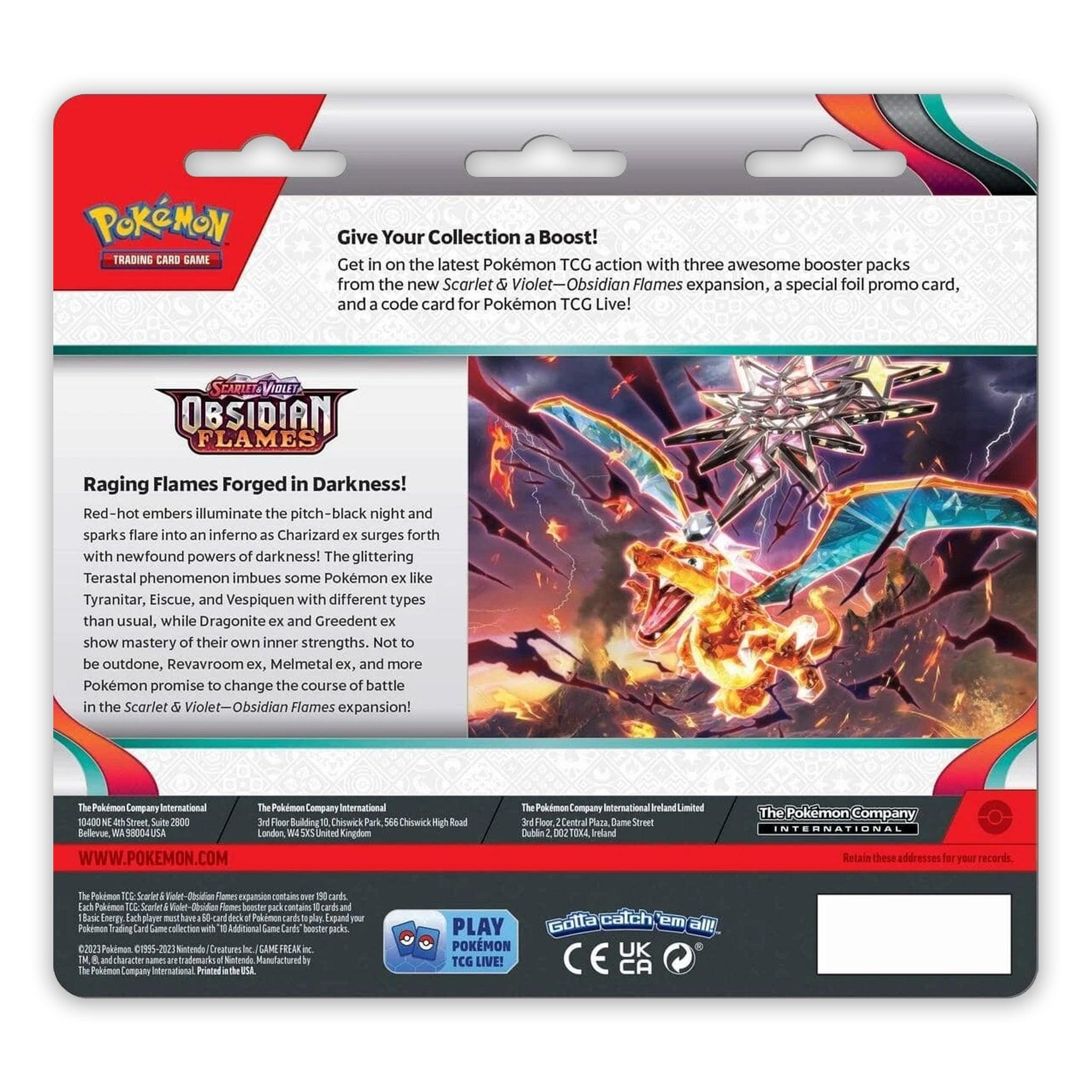 Pokemon: Scarlet & Violet Obsidian Flames - 3 Pack Blister: Houndstone | Romulus Games