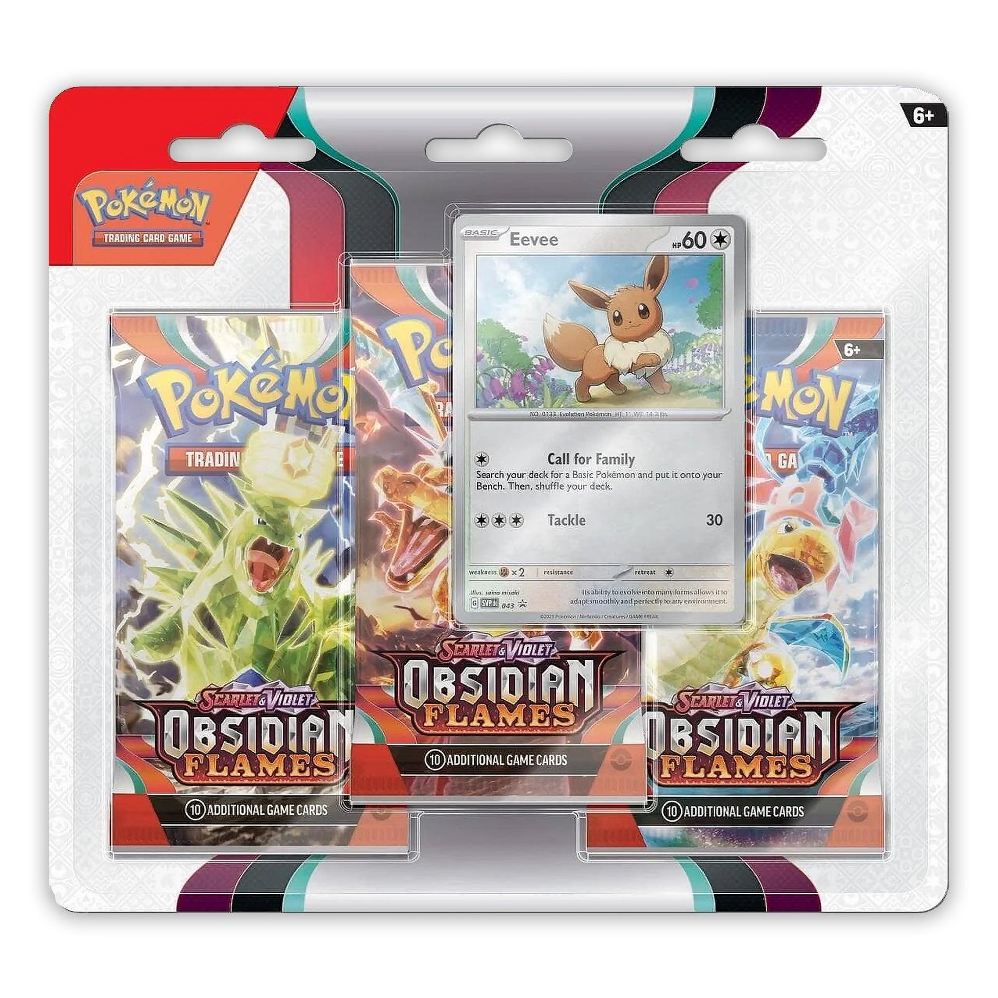Pokemon: Scarlet & Violet Obsidian Flames - 3 Pack Blister: Set of 2 | Romulus Games