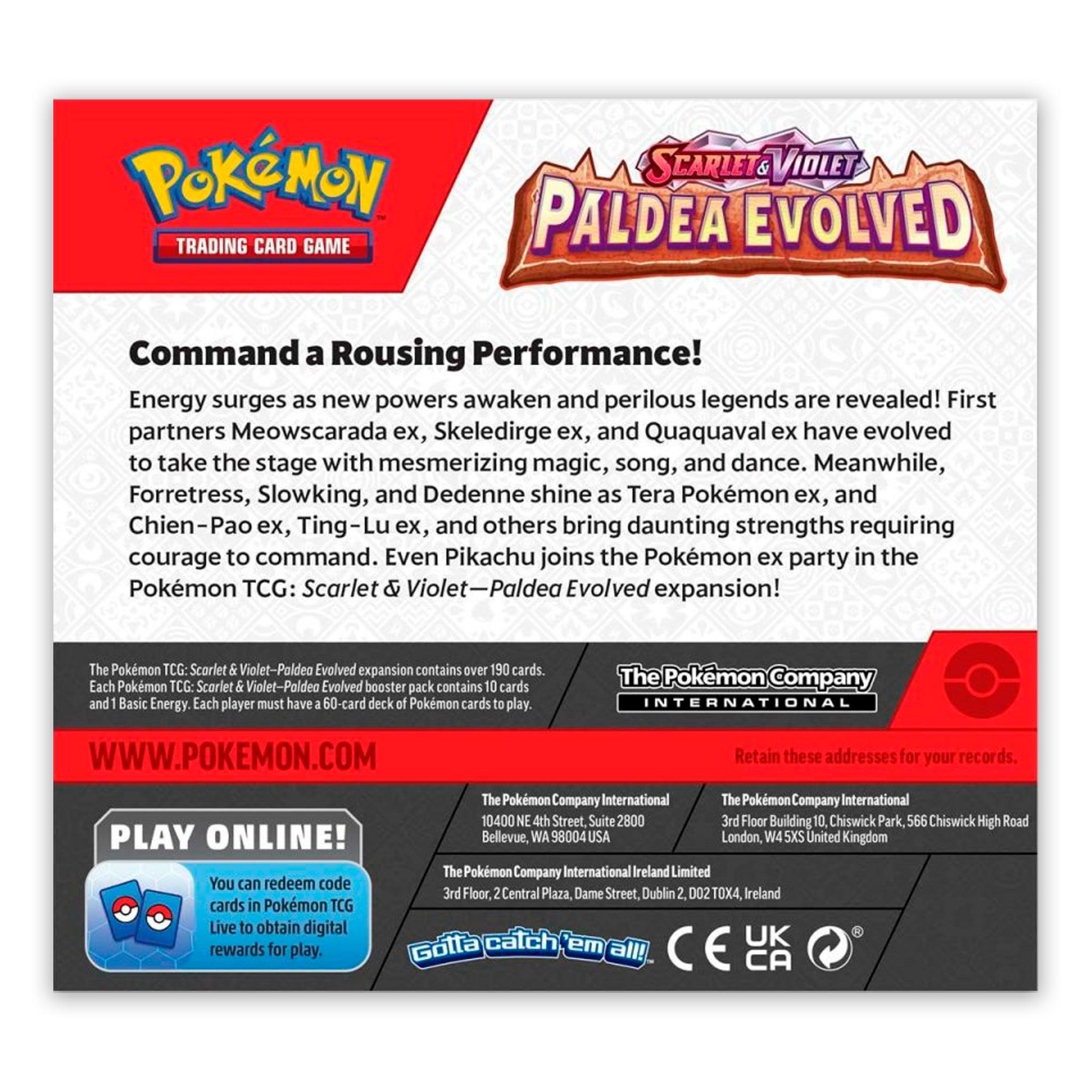 Pokemon: Scarlet & Violet Paldea Evolved - Booster Box | Romulus Games