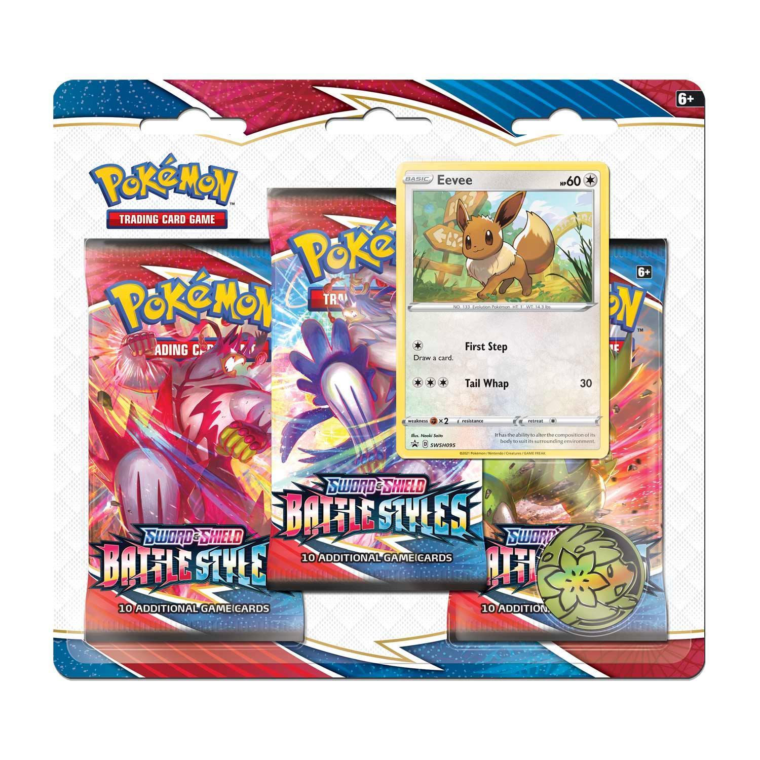 Pokemon: Sword & Shield Battle Styles - 3 Pack Blister: Eevee | Romulus Games