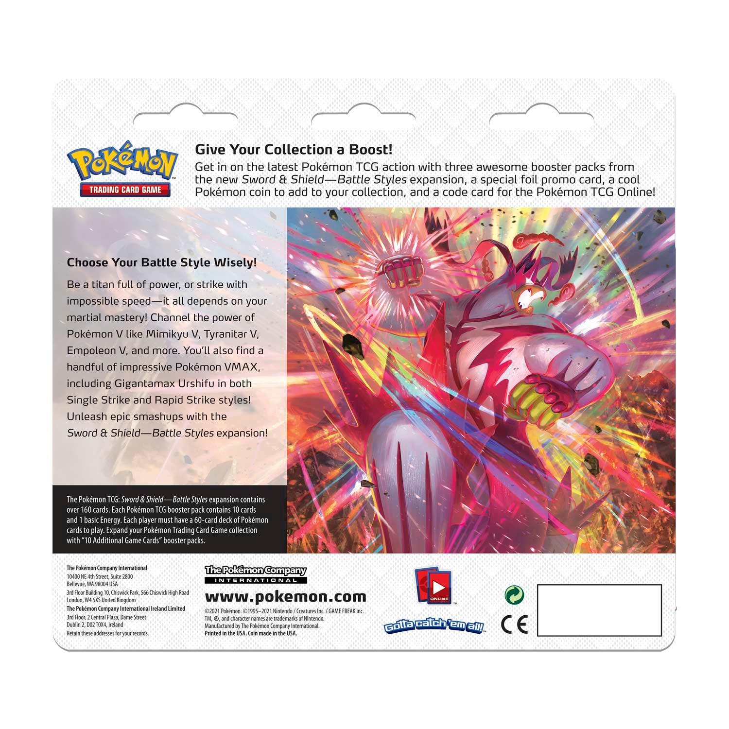 Pokemon: Sword & Shield Battle Styles - 3 Pack Blister: Eevee | Romulus Games