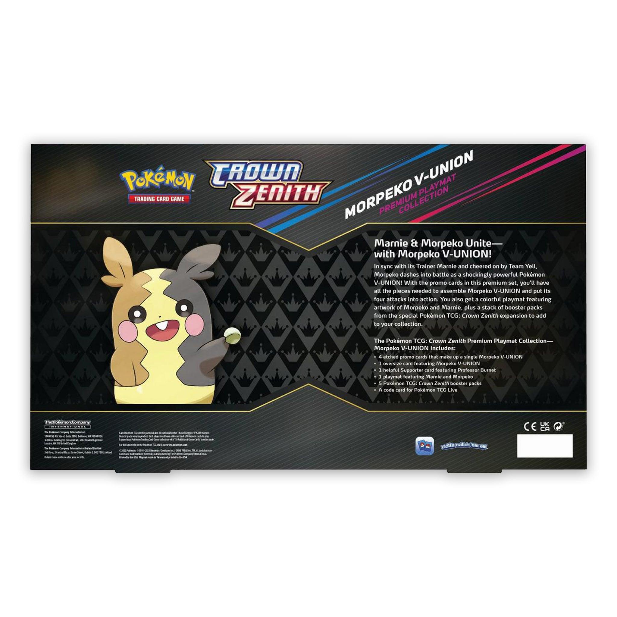 Pokemon: Sword & Shield Crown Zenith - Morpeko V-Union - Premium Playmat Collection | Romulus Games
