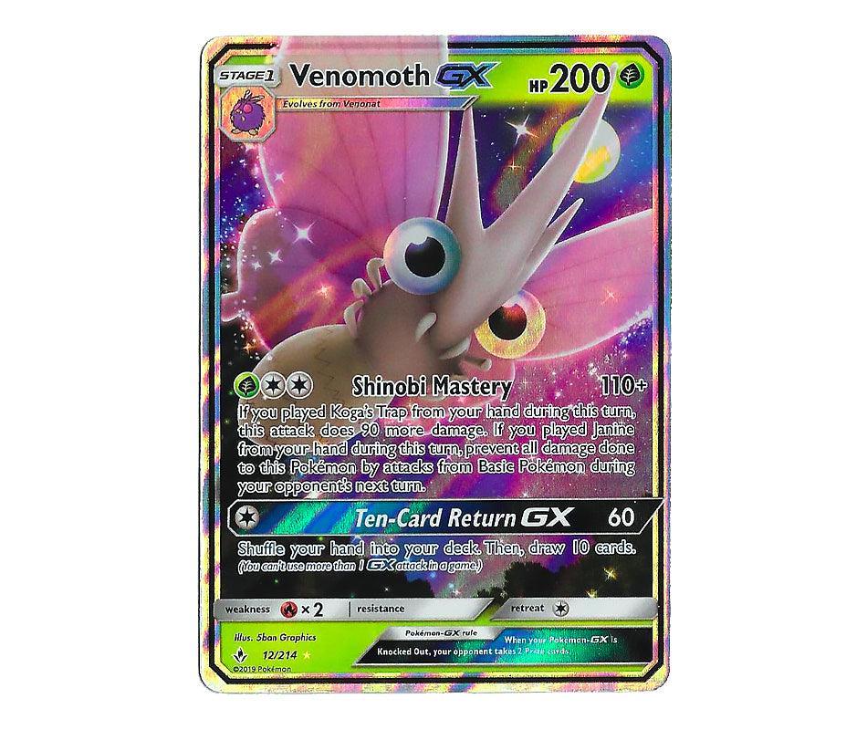Pokemon TCG: Venomoth GX 12/214 - Unbroken Bonds Romulus Games Pokemon TCG: Venomoth GX 12/214 - Unbroken Bonds Romulus Games