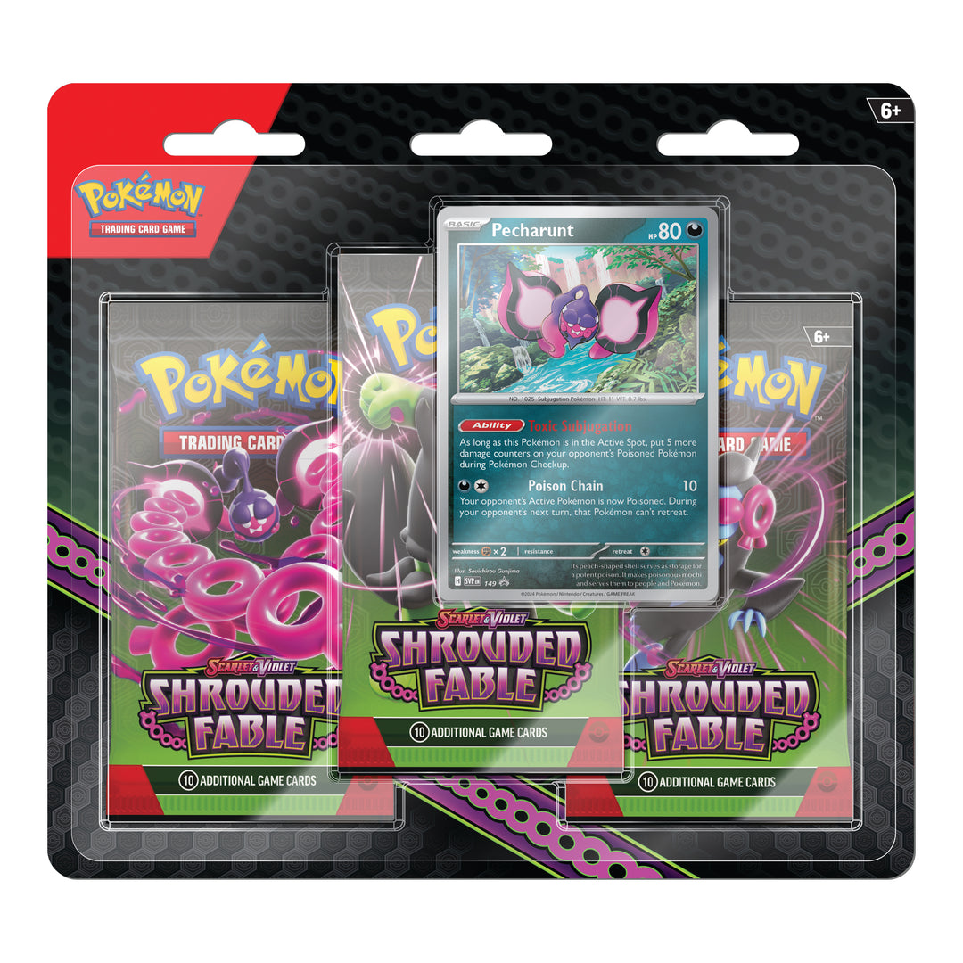 Scarlet & Violet Shrouded Fable - 3 Pack Blister: Pecharunt