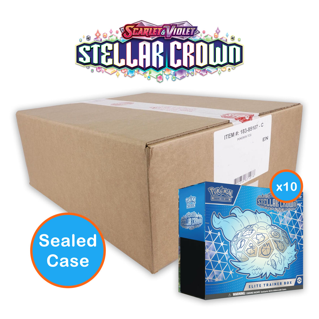 Scarlet & Violet Stellar Crown - Elite Trainer Box: Sealed Case (10 ETB's)