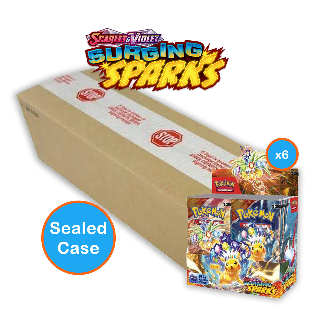 Scarlet & Violet Surging Sparks - Booster Box: Sealed Case (6 Booster Boxes)