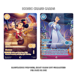 Disney Lorcana Hyperia City English Mickey Mouse and Cinderella Iconic card examples; exact cards not guaranteed
