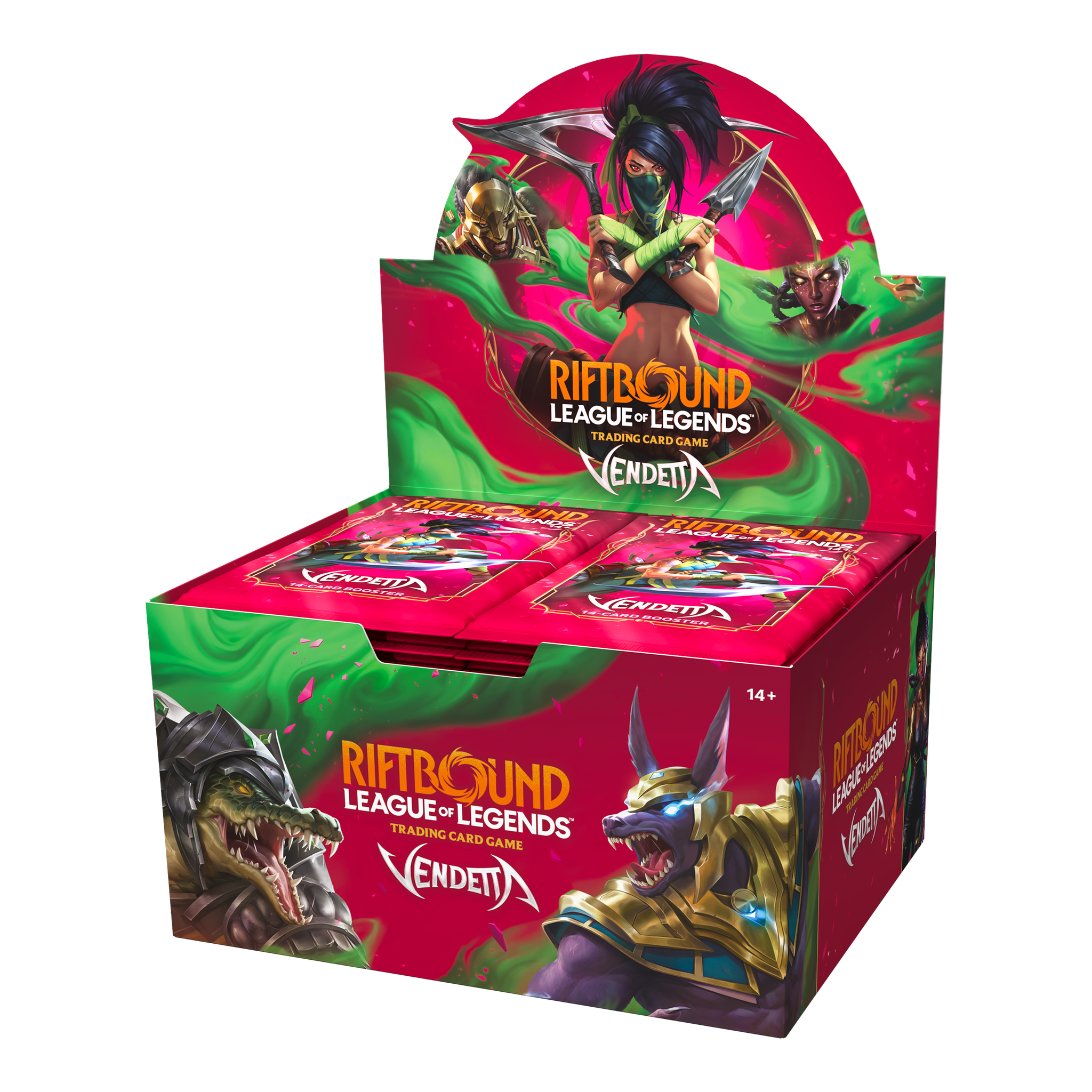 Riftbound League of Legends TCG Vendetta booster box right angle