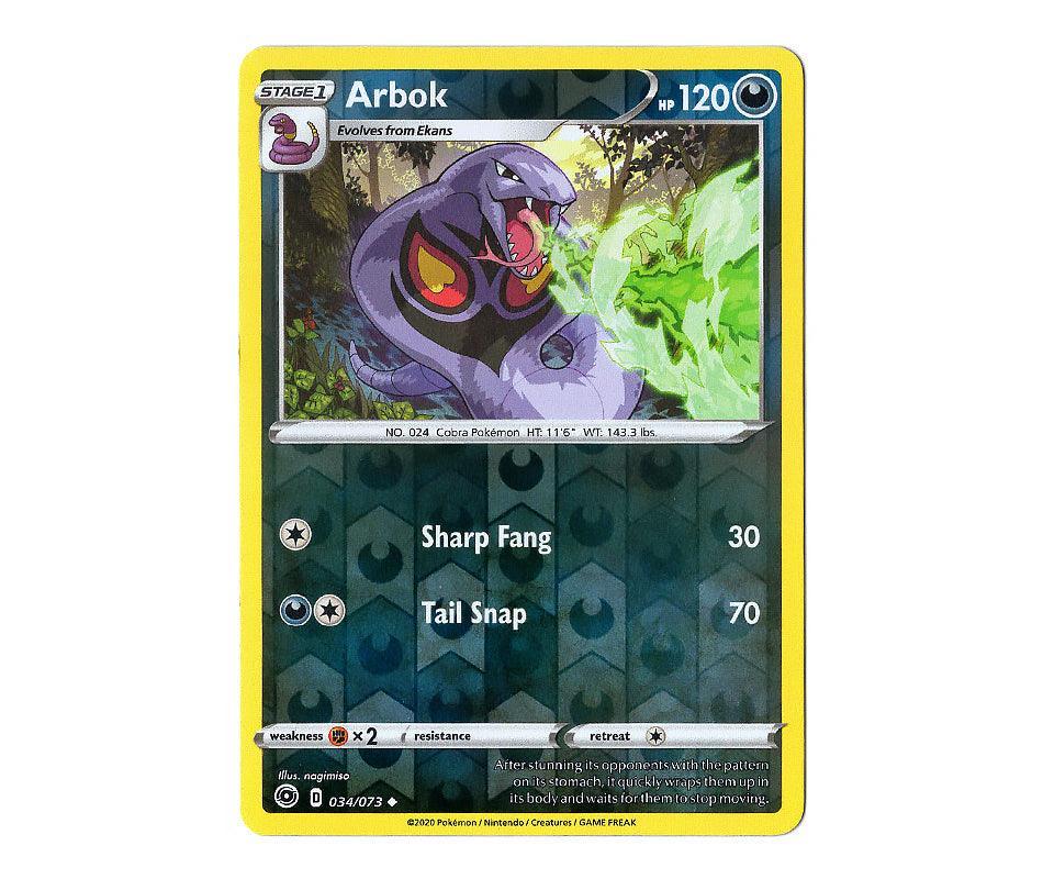 Pokemon: Arbok 034/073 (Reverse Holo) - Champion's Path | Romulus Games