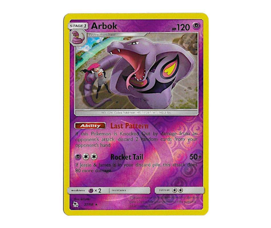 Pokemon: Arbok 27/68 (Reverse Holo) - Hidden Fates | Romulus Games