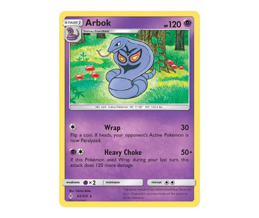 Pokemon: Arbok 63/214 - Unbroken Bonds | Romulus Games