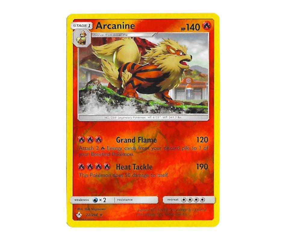 Pokemon: Arcanine 22/214 (Reverse Holo) - Unbroken Bonds | Romulus Games