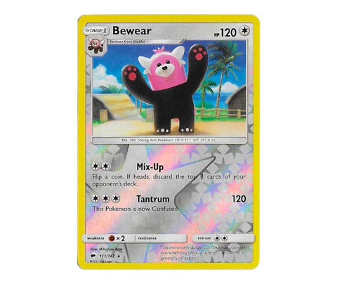 Pokemon: Bewear 111/147 (Reverse Holo) - Burning Shadows | Romulus Games