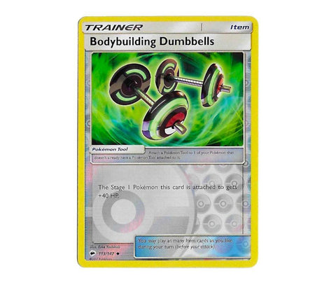 Pokemon: Bodybuilding Dumbbells 113/147 (Reverse Holo) - Burning Shadows | Romulus Games