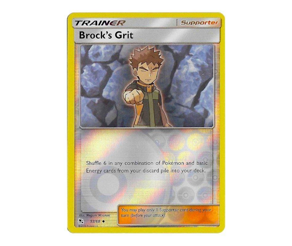 Pokemon: Brock's Grit 53/68 (Reverse Holo) - Hidden Fates | Romulus Games