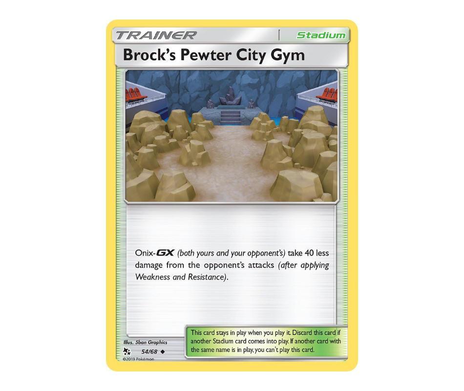 Pokemon: Brock's Pewter City Gym 54/68 - Hidden Fates | Romulus Games