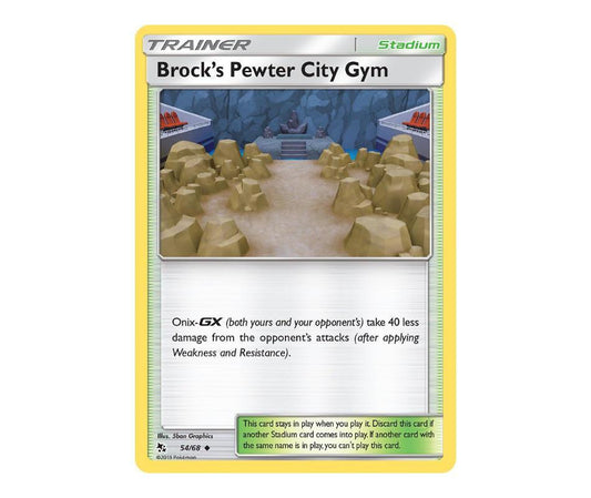 Pokemon: Brock's Pewter City Gym 54/68 - Hidden Fates | Romulus Games