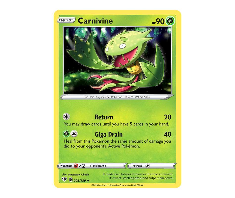 Pokemon: Carnivine 005/189 - Darkness Ablaze | Romulus Games