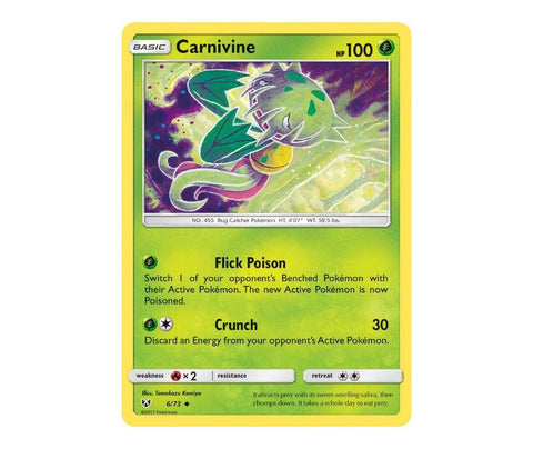 Pokemon: Carnivine 6/73 - Shining Legends | Romulus Games