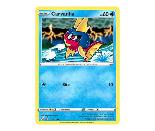 Pokemon: Carvanha 011/073 - Champion's Path | Romulus Games
