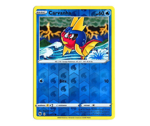 Pokemon: Carvanha 011/073 (Reverse Holo) - Champion's Path | Romulus Games