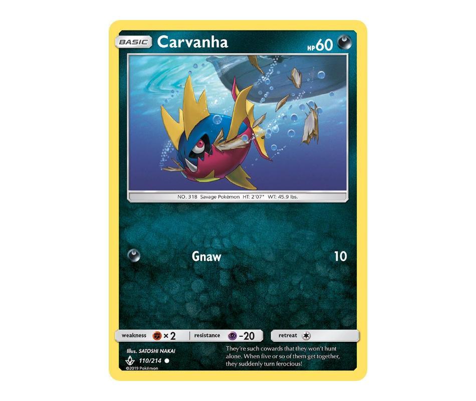 Pokemon: Carvanha 110/214 - Unbroken Bonds | Romulus Games