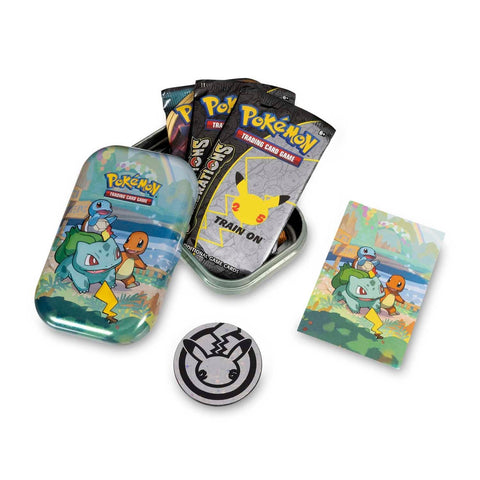 Pokemon: Celebrations - Mini Tin - Bulbasaur, Charmander & Squirtle | Romulus Games