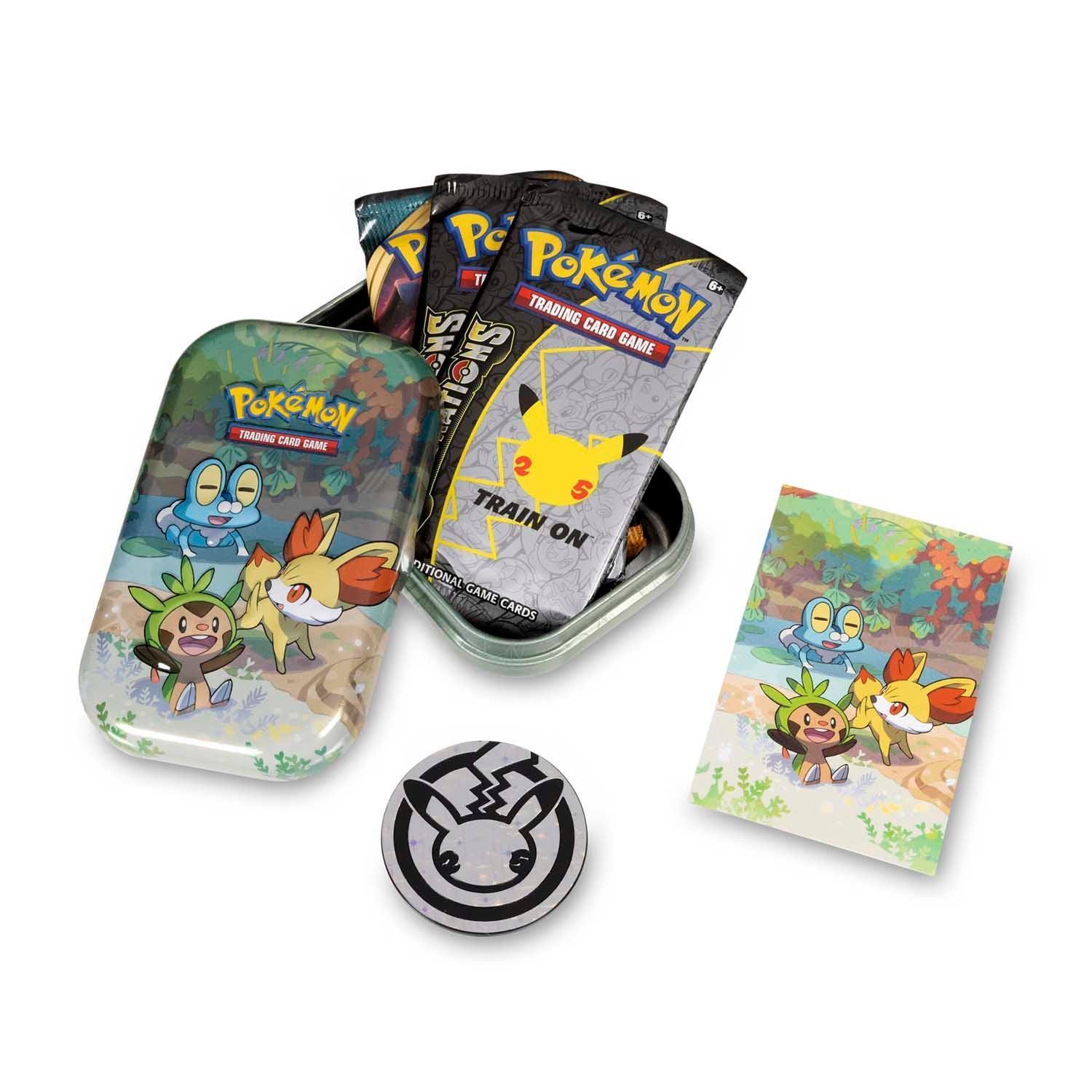 Pokemon: Celebrations - Mini Tin - Chespin, Fennekin & Froakie | Romulus Games