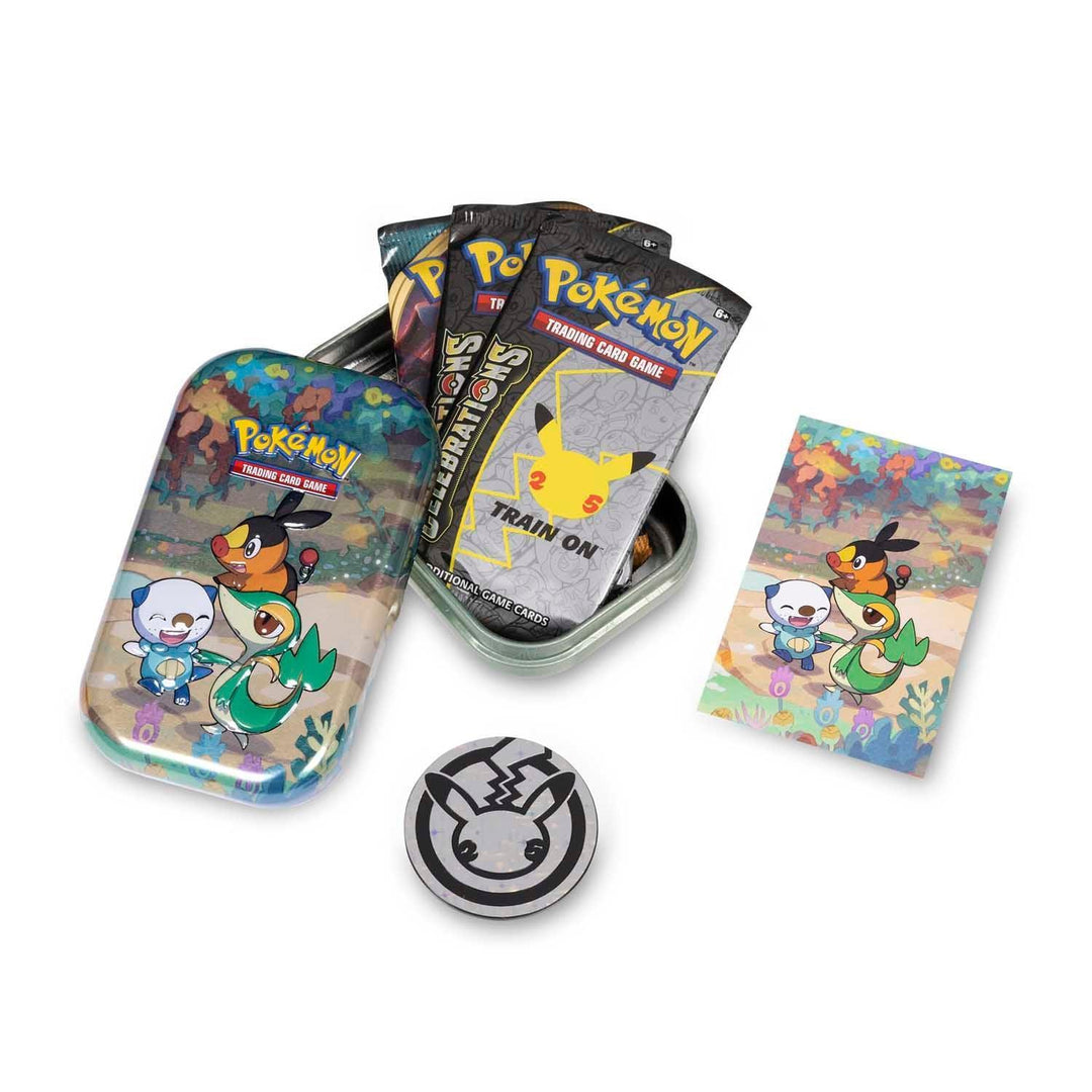 Pokemon: Celebrations - Mini Tin: Snivy, Tepig & Oshawott | Romulus Games