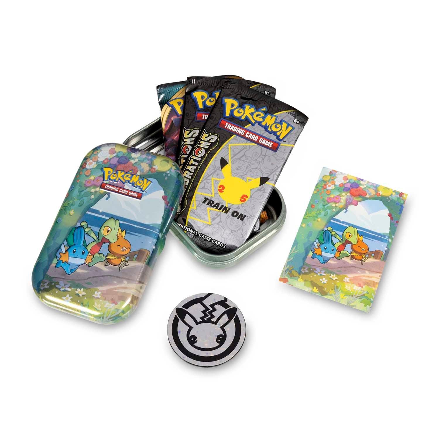 Pokemon: Celebrations - Mini Tin: Treecko, Torchic & Mudkip | Romulus Games