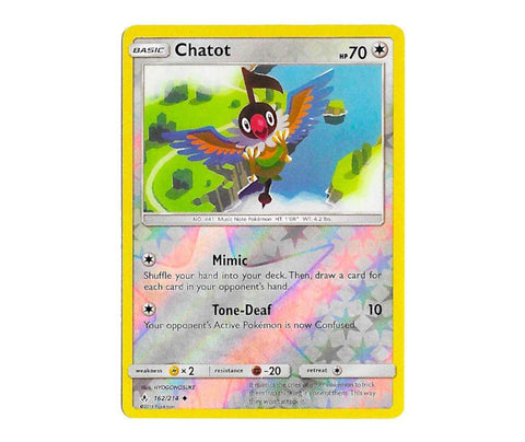 Pokemon: Chatot 162/214 (Reverse Holo) - Unbroken Bonds | Romulus Games