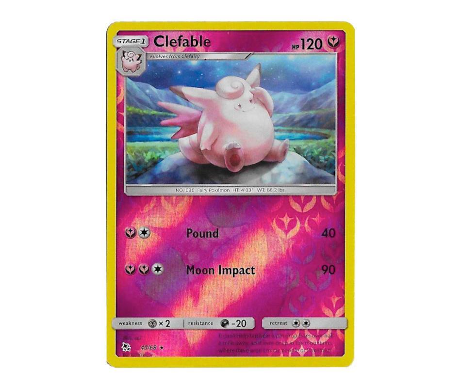 Pokemon: Clefable 40/68 (Reverse Holo) - Hidden Fates | Romulus Games