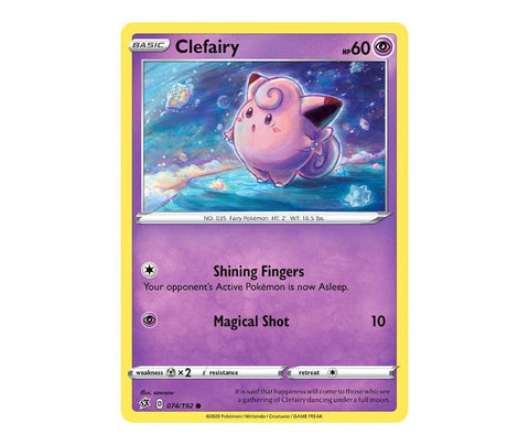 Pokemon: Clefairy 074/192 - Rebel Clash | Romulus Games