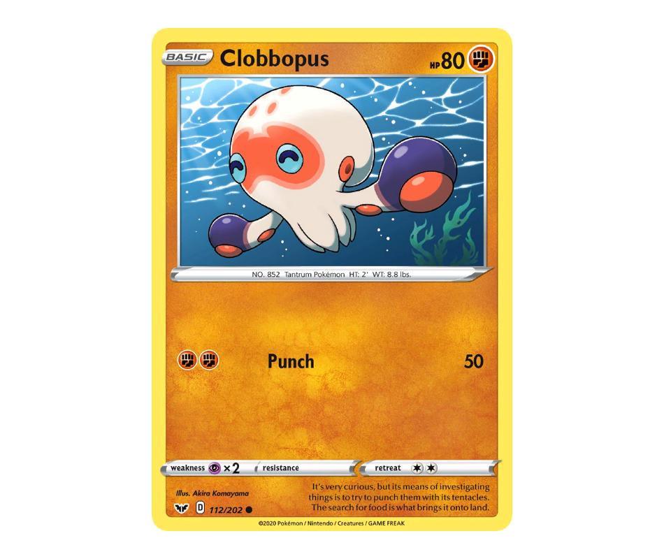 Pokemon: Clobbopus 112/202 - Sword & Shield | Romulus Games