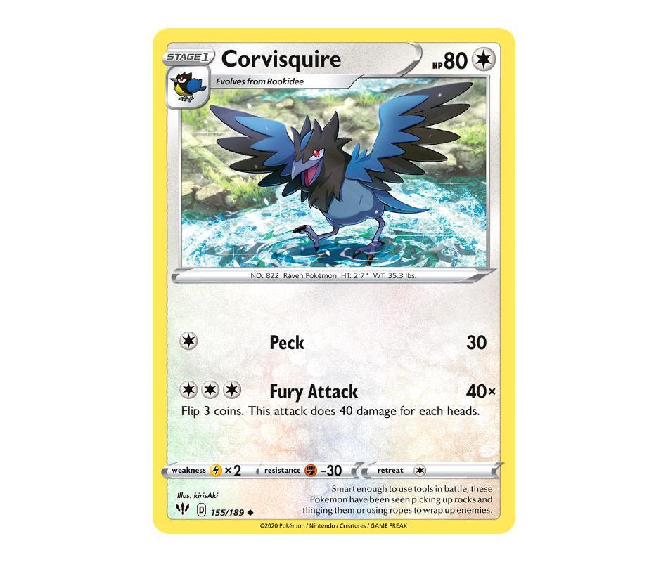 Pokemon: Corvisquire 155/189 - Darkness Ablaze | Romulus Games