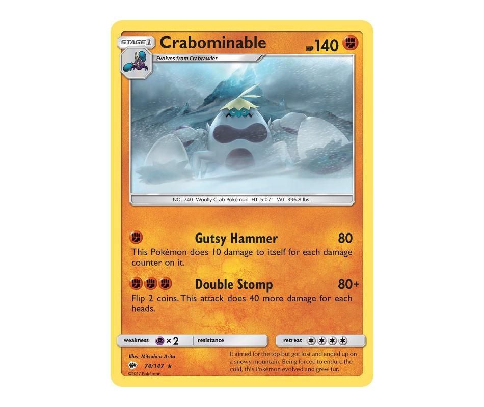 Pokemon: Crabominable 74/147 - Burning Shadows | Romulus Games