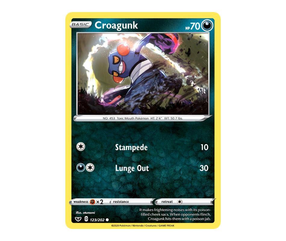 Pokemon: Croagunk 123/202 - Sword & Shield | Romulus Games