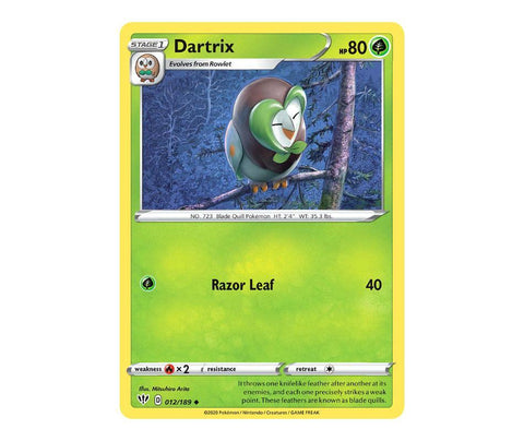 Pokemon: Dartrix 012/189 - Darkness Ablaze | Romulus Games