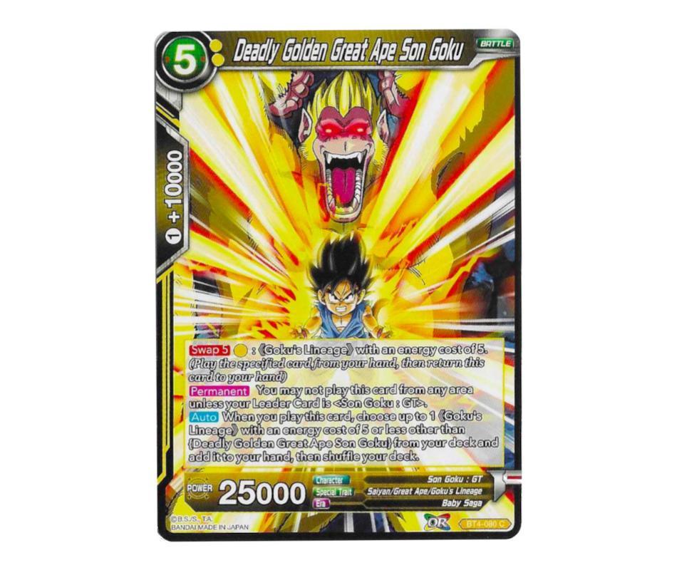 Dragon Ball Super: Deadly Golden Great Ape Son Goku BT4-080 - Colossal Warfare | Romulus Games