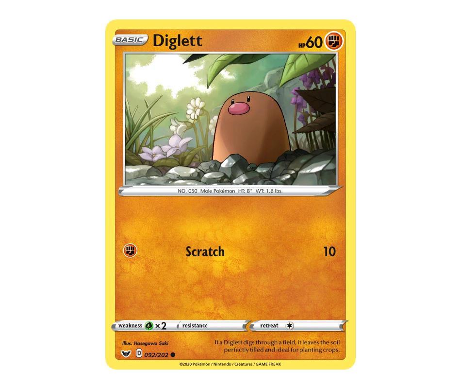 Pokemon: Diglett 092/202 - Sword & Shield | Romulus Games