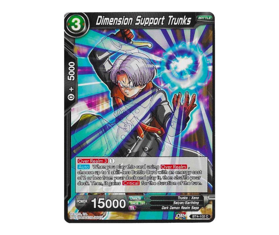 Dragon Ball Super: Dimension Support Trunks BT4-102 - Colossal Warfare | Romulus Games