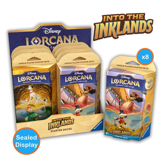 Disney Lorcana: Into the Inklands - Starter Deck: Sealed Display (8 Decks) | Romulus Games
