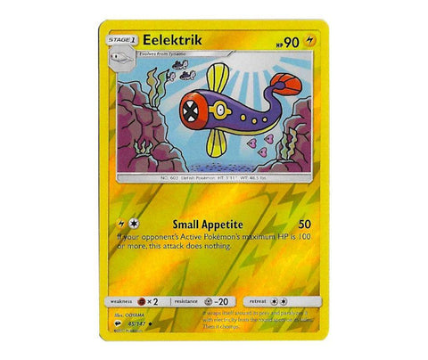 Pokemon: Eelektrik 45/147 (Reverse Holo) - Burning Shadows | Romulus Games