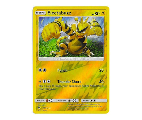 Pokemon: Electabuzz 42/147 (Reverse Holo) - Burning Shadows | Romulus Games